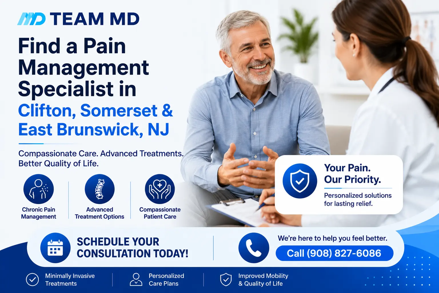 Pain Management Specialist in Clifton, Somerset & East Brunswick NJ