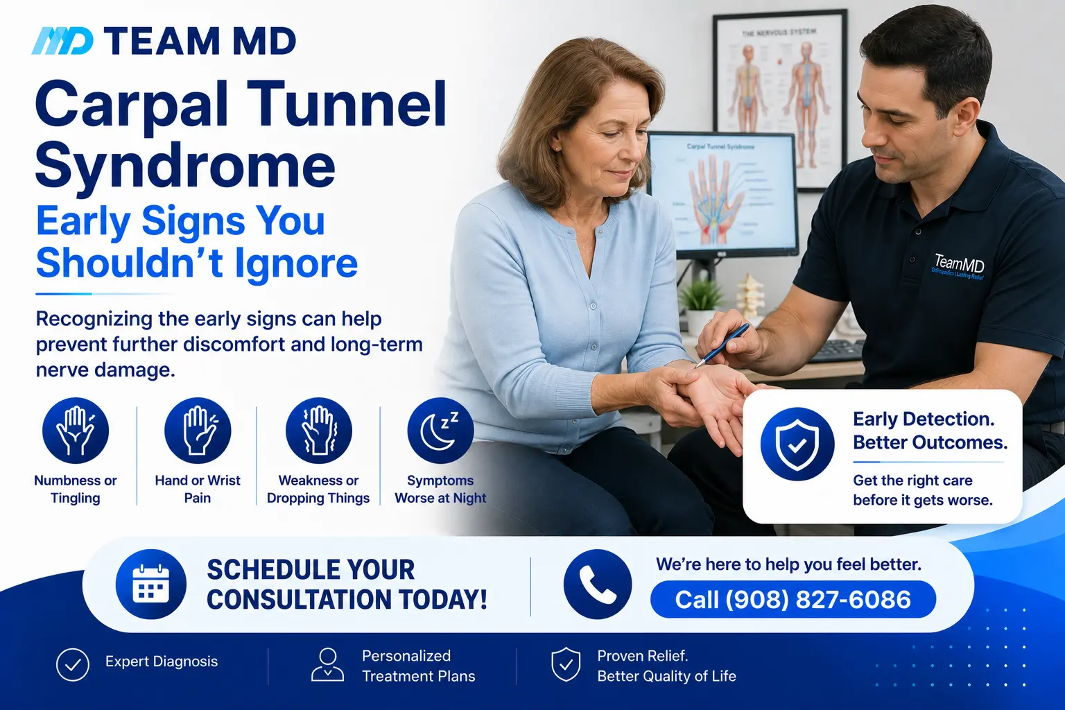 orthopedic specialists near you, carpal tunnel syndrome early signs
