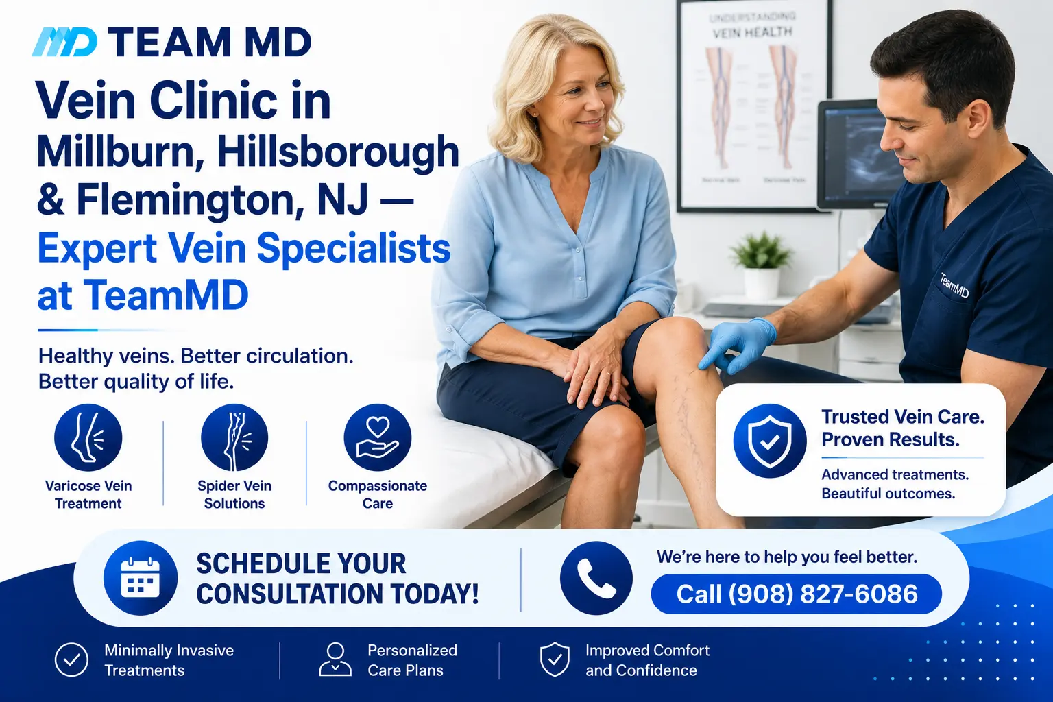 Vein Clinic in Millburn, Hillsborough & Flemington, NJ