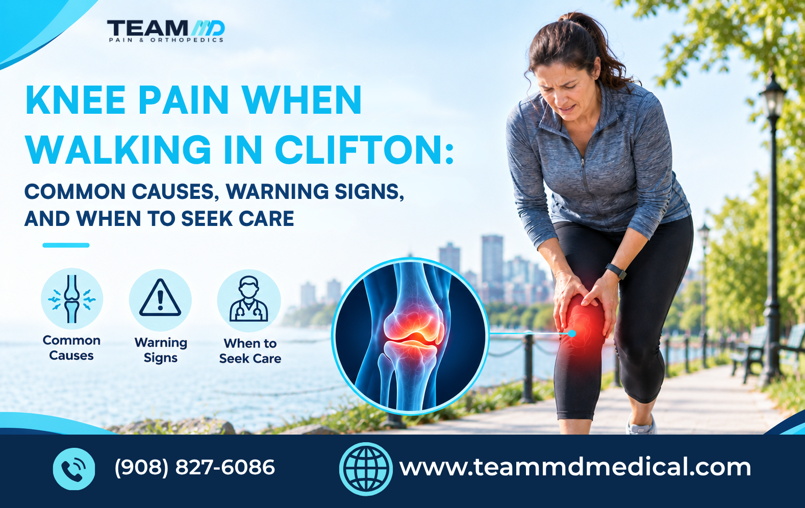 Knee Pain When Walking in Clifton: Common Causes, Warning Signs, and When to Seek Care